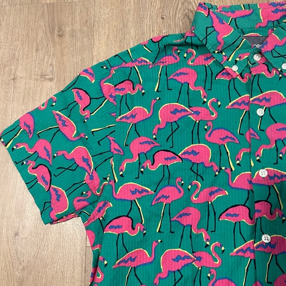 Bonobos Flamingo Summer Vacation Print Shirt size Medium - Picture 4 of 5